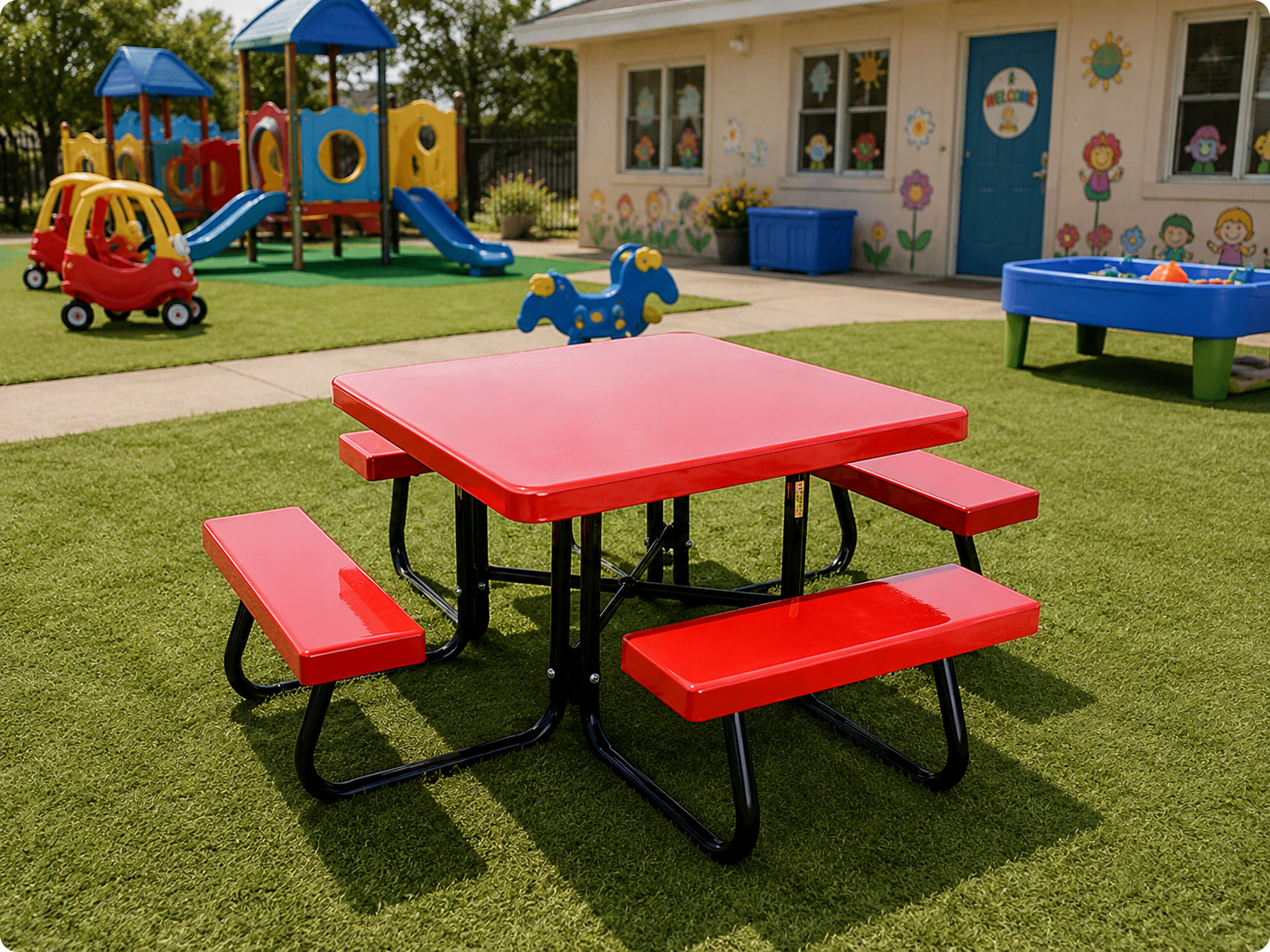 Commercial fiberglass picnic table